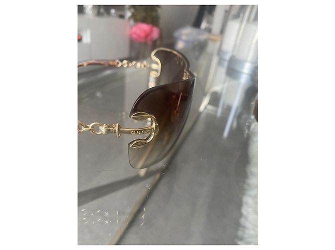 Gafas de sol Gucci Mask Cognac Acetato Coñac - vista 4