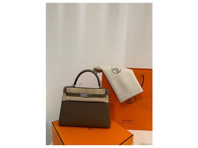 Hermès Bolsa de kelly 28  ETUPE EPSOM Gris pardo - vista 12
