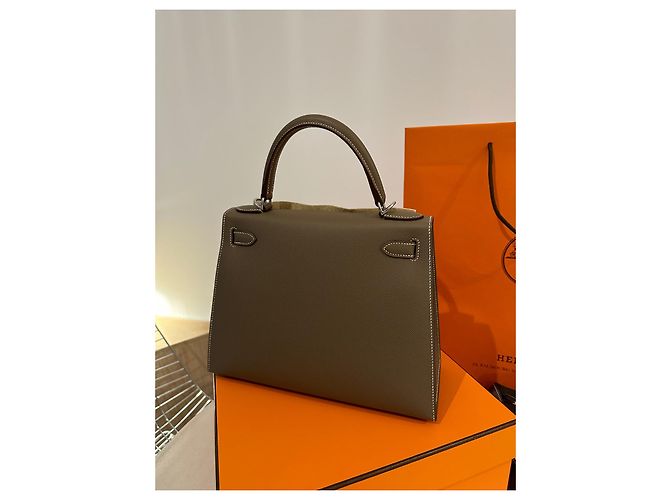 Hermès Bolsa de kelly 28  ETUPE EPSOM Gris pardo - vista 16