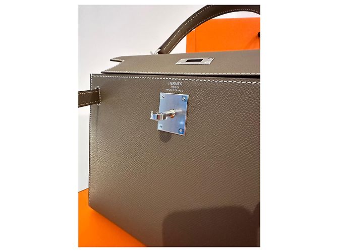 Hermès Bolsa de kelly 28  ETUPE EPSOM Gris pardo - vista 4