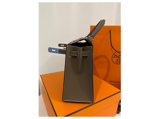 Hermès Bolsa de kelly 28  ETUPE EPSOM Gris pardo - vista 5