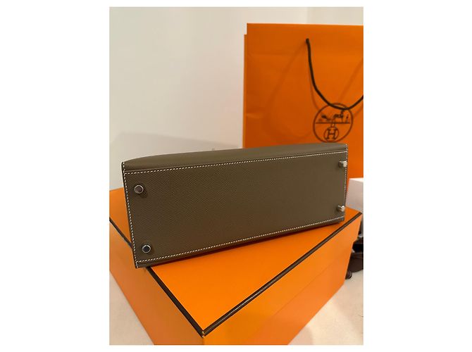 Hermès Bolsa de kelly 28  ETUPE EPSOM Gris pardo - vista 6