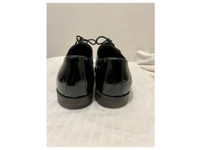 Derby stringate Burberry in vernice nera - vista 4
