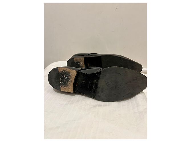 Derby stringate Burberry in vernice nera - vista 5