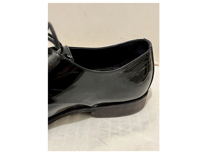 Derby stringate Burberry in vernice nera - vista 8