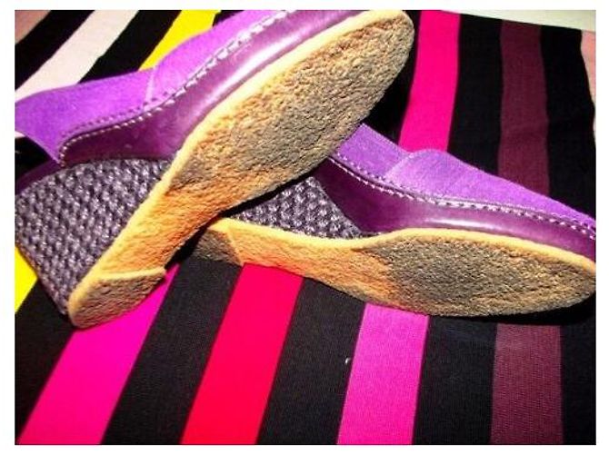 MARC BY MARC JACOBS SECONDA MANO ZEPPE TRIMATERIE TOPO RICAMATO 38.5 Viola scuro - vista 9