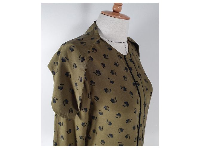 Autre Marque Camisa Semina de seda verde CUSTOMMADE - vista 3