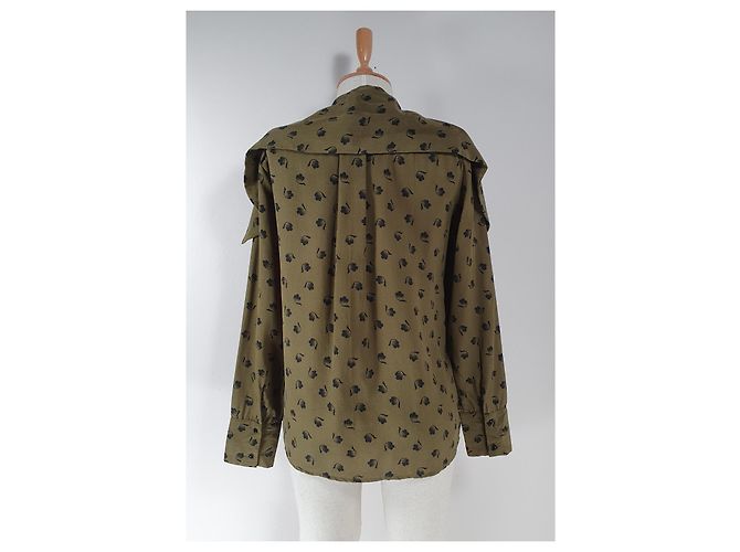 Autre Marque Camisa Semina de seda verde CUSTOMMADE - vista 4