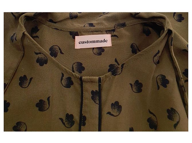 Autre Marque Camisa Semina de seda verde CUSTOMMADE - vista 5
