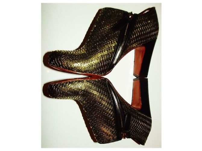 MARC BY MARC JACOBS BOTAS BAJAS BOTINES ORO ANTIGUO S 38.5 Dorado - vista 5