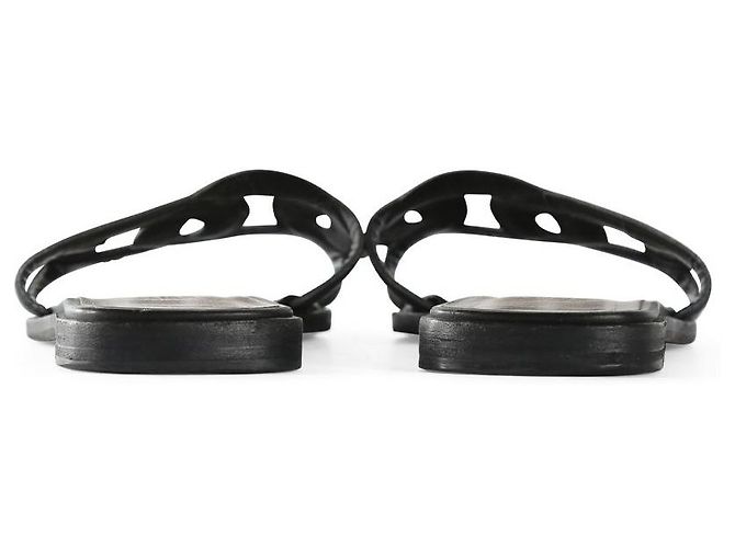 Hermès Hermes Black Nappa Leather Aloha Open Toe Slippers - view 4
