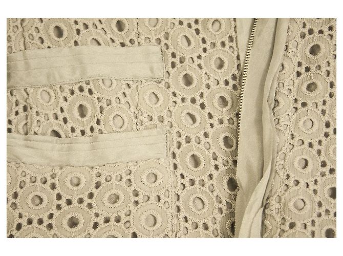 Armani Collezioni Grau bestickte leichte Strickjacke m. Reißverschluss Gr 38 - Ansicht 5