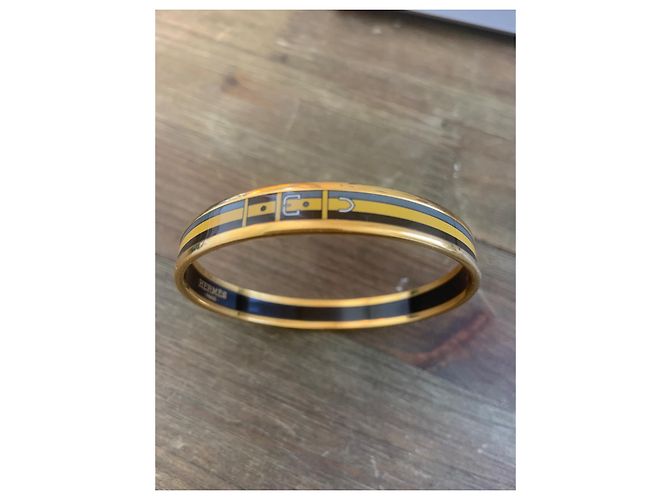 Pulsera de esmalte hermès Gold hardware - vista 3
