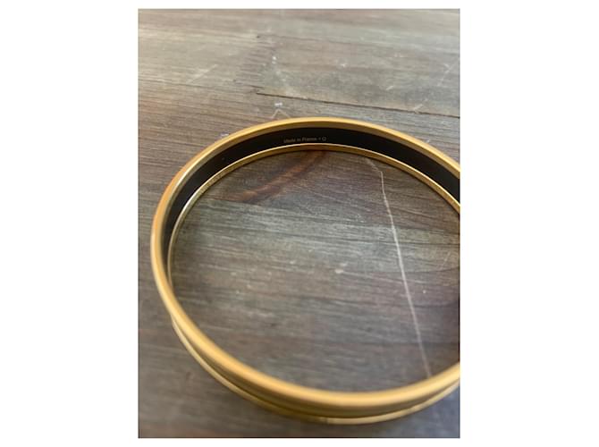 Pulsera de esmalte hermès Gold hardware - vista 4