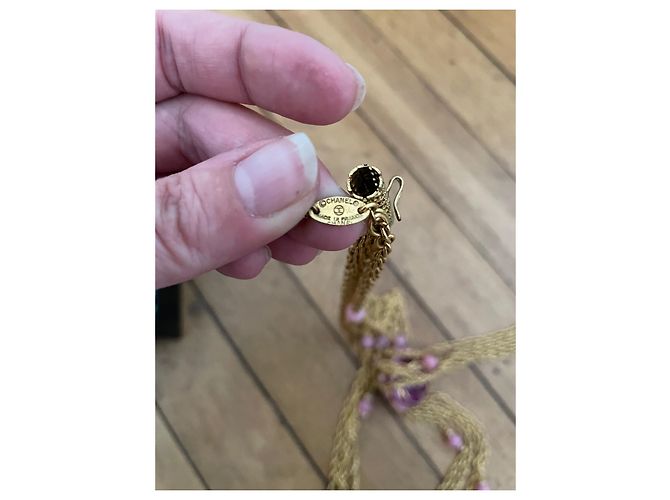 Collana lunga vintage Chanel Maison Gripoix Rosa - vista 6
