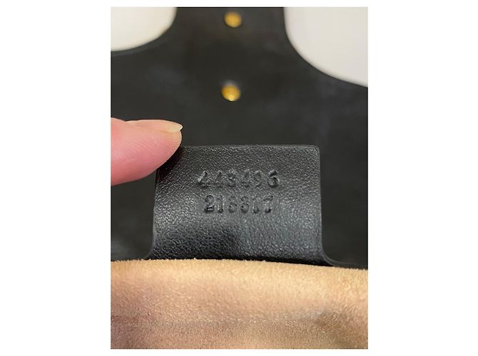 Bolso de hombro Gucci GG Marmont matelassé de piel negro - vista 11