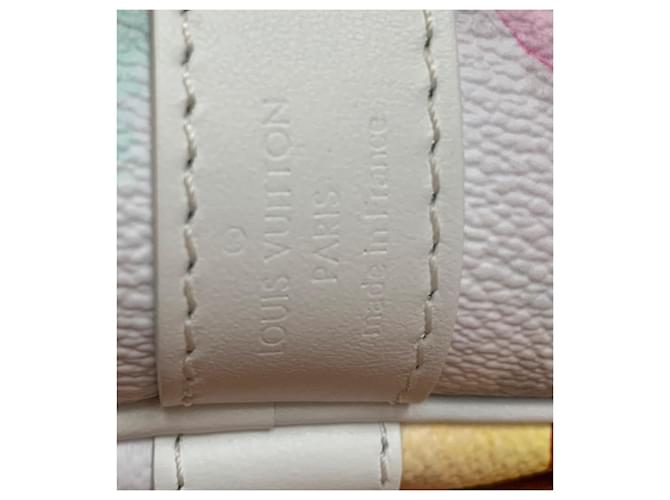 Abbesses Louis Vuitton KEEPALL Bandouliere 50 ACQUERELLO Bianco - vista 7