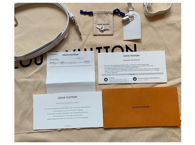 Abbesses Louis Vuitton KEEPALL Bandouliere 50 ACQUERELLO Bianco - vista 9