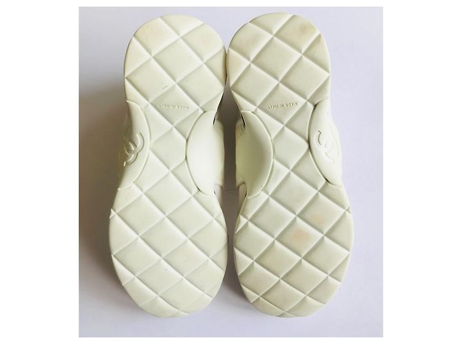 Chanel Speed Stretch Sock Trainer Creme Weiß - Ansicht 12