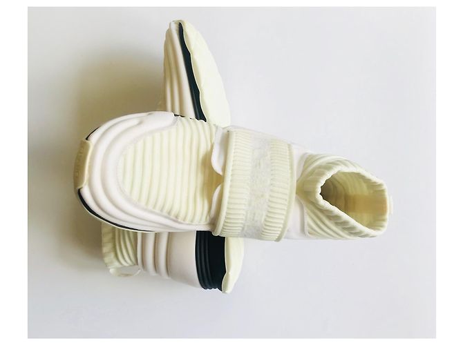 Chanel Speed Stretch Sock Trainer Creme Weiß - Ansicht 16