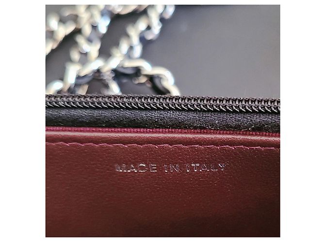 Wallet On Chain Chanel Brieftasche an der Kette Schwarz - Ansicht 8