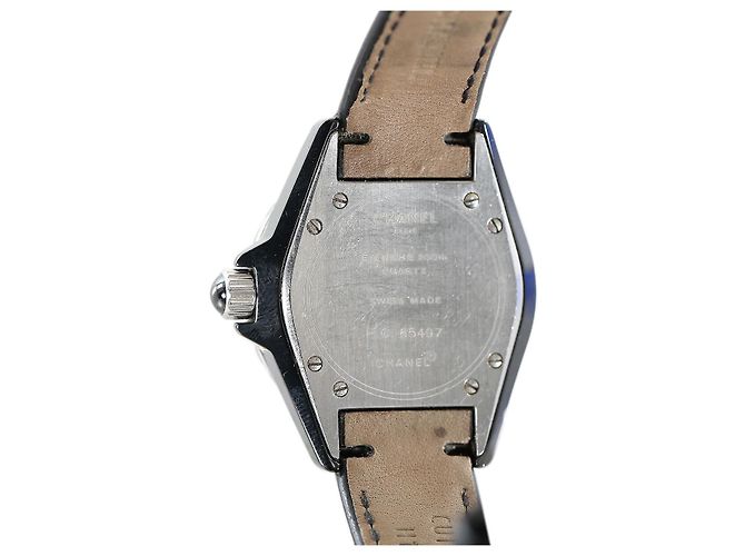 Chanel Black & Silver Leather J12 watch - view 4