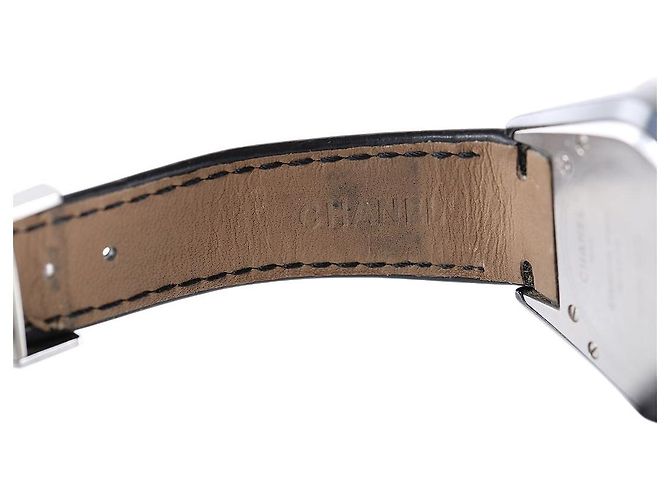 Chanel Black & Silver Leather J12 watch - view 7