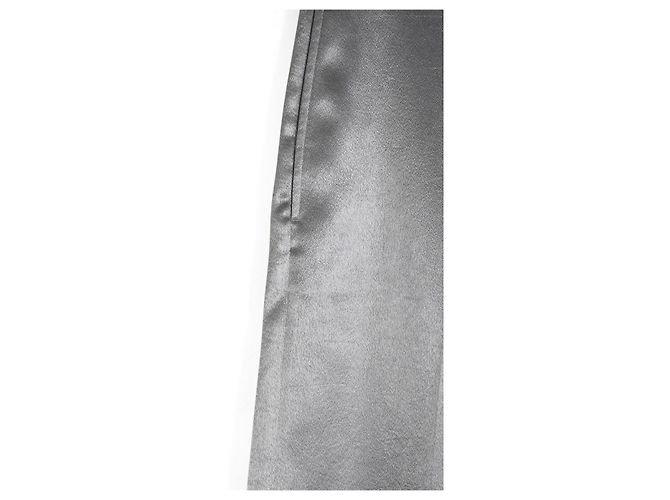 Vince Pantaloni a gambe larghe in raso argento metallizzato/poliestere - vista 3