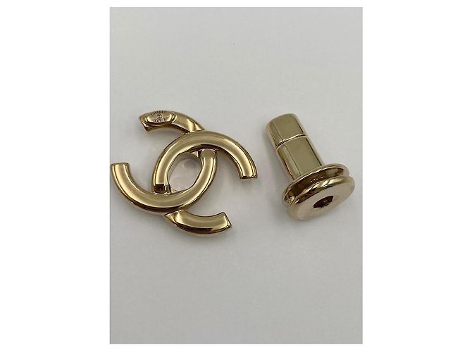 CHANEL chiusura CC turnlock dorata D'oro - vista 5