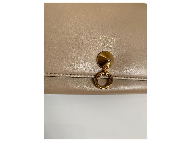 Fendi By The Way Continental Geldbörse Leder Beige - Ansicht 12