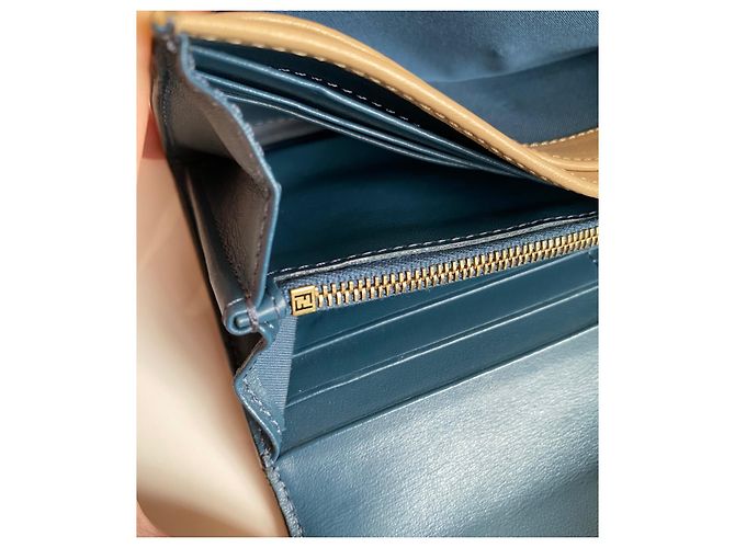 Fendi By The Way Continental Geldbörse Leder Beige - Ansicht 14