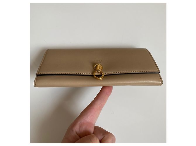 Fendi By The Way Continental Geldbörse Leder Beige - Ansicht 3