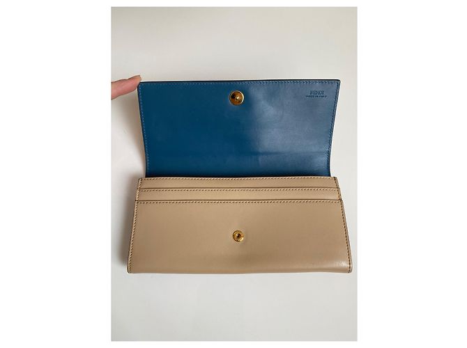 Fendi By The Way Continental Geldbörse Leder Beige - Ansicht 8