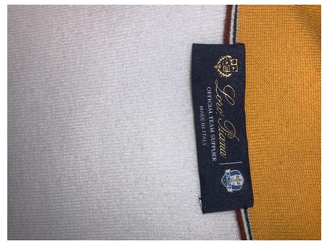 Loro Piana Ryder-Cup-Viertelreißverschluss Weiß Gelb Dunkelgrün - Ansicht 2