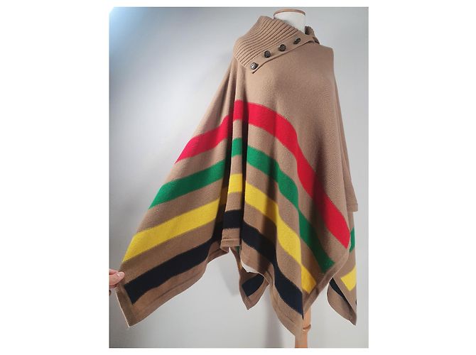 Poncho Ralph Lauren Multicor Lã Algodão Nylon - vista 2