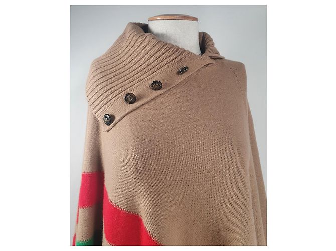 Poncho Ralph Lauren Multicor Lã Algodão Nylon - vista 3