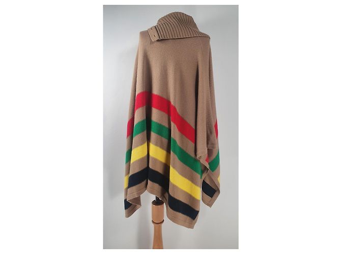Poncho Ralph Lauren Multicor Lã Algodão Nylon - vista 5
