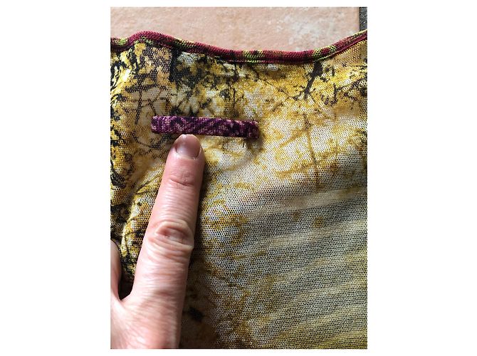 Camicetta Tunica Jean Paul Gaultier Cyber Dot Patchwork Mesh Multicolore - vista 7