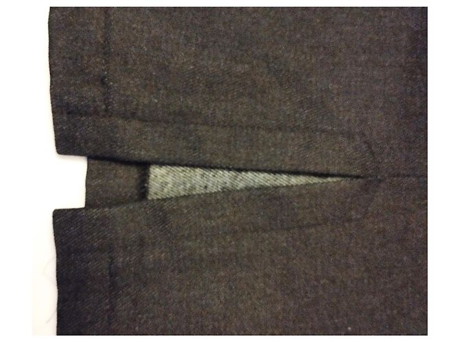DOLCE & GABBANA SAIA LÁPIS COM INSERÇÕES E CINTO DE COURO T 34/36/38 Azul marinho - vista 15