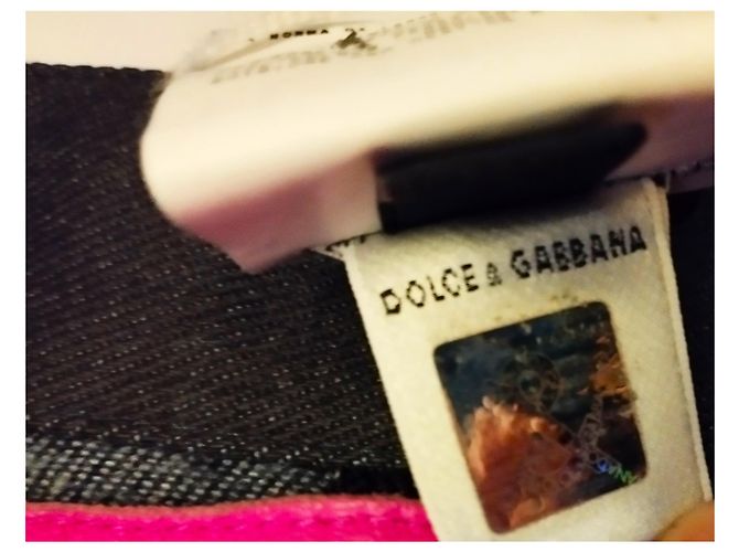 DOLCE & GABBANA SAIA LÁPIS COM INSERÇÕES E CINTO DE COURO T 34/36/38 Azul marinho - vista 5