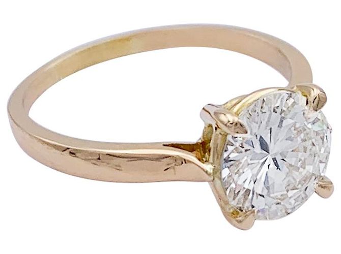inconnue Solitärring aus Roségold, Diamant 1,56 Karat. - Ansicht 3