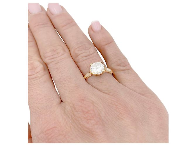 inconnue Solitärring aus Roségold, Diamant 1,56 Karat. - Ansicht 6