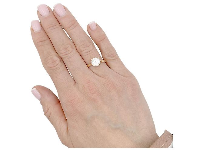inconnue Solitärring aus Roségold, Diamant 1,56 Karat. - Ansicht 7