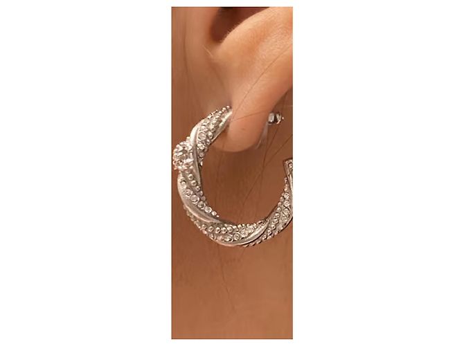 Orecchini Chanel CC Logo Cristalli Swarovski - vista 3