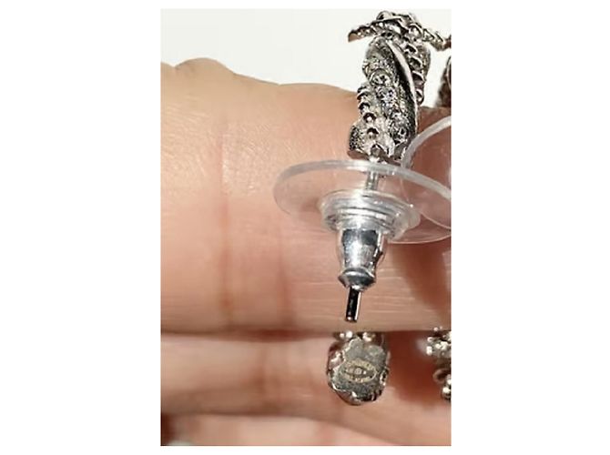 Orecchini Chanel CC Logo Cristalli Swarovski - vista 6