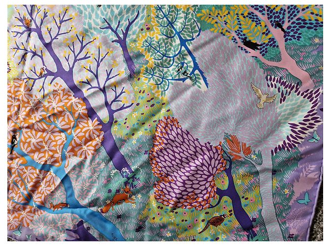 Autre Marque Foulard in seta Hermès In an English Garden 90 cm Multicolore - vista 3