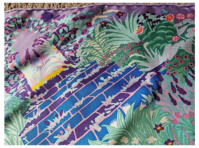 Autre Marque Foulard in seta Hermès In an English Garden 90 cm Multicolore - vista 7