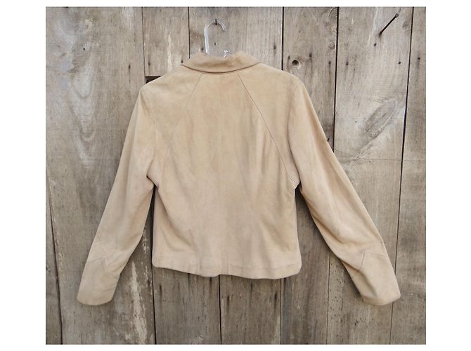 Burberry wildlederjacke größe 42 Beige - Ansicht 7
