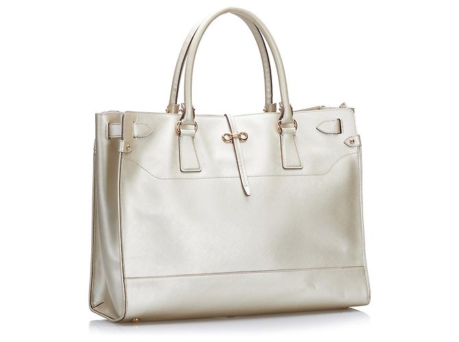 Salvatore Ferragamo Borsa Tote Briana Bianca Ferragamo - vista 2