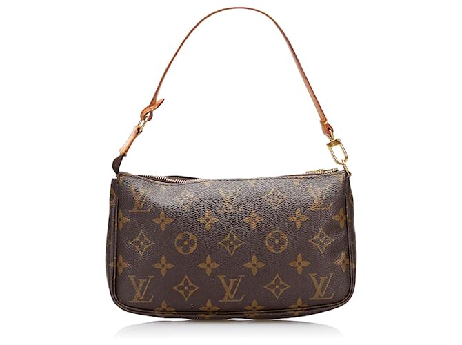 Louis Vuitton Brown Monogram Pochette Accessoires Marrone - vista 3